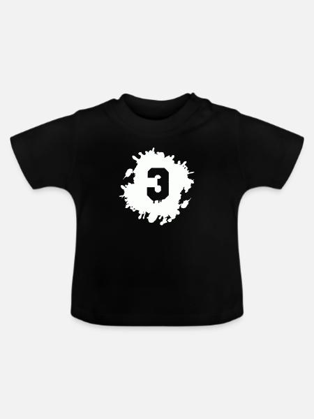 3 klecks - Baby Bio-T-Shirt mit Rundhals - Schwarz