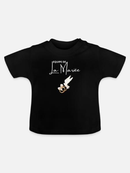 Das Brautteam - Baby Bio-T-Shirt mit Rundhals - Schwarz