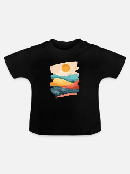 Sommer Sonne - Baby Bio-T-Shirt mit Rundhals - Schwarz