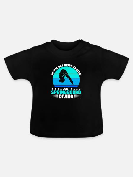 Kunstspringen Turmspringer Sprungbrett - Baby Bio-T-Shirt mit Rundhals - Schwarz