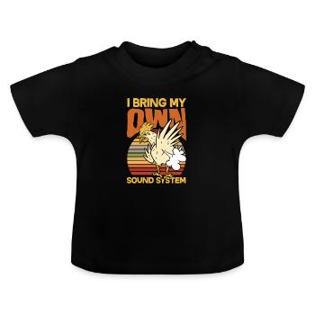 Öffentlicher Pfurz Lustig Unangemessen - Baby Bio-T-Shirt mit Rundhals - Schwarz - Vorne