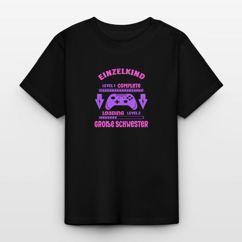 Einzelkind Complete - Loading Große Schwester 2026 Baby Bio-T-Shirt mit Rundhals