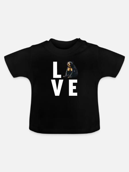 Sun Bear Malaienbär - Baby Bio-T-Shirt mit Rundhals - Schwarz