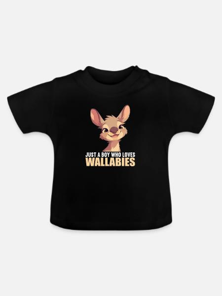 Wallabys Wallaby - Baby Bio-T-Shirt mit Rundhals - Schwarz