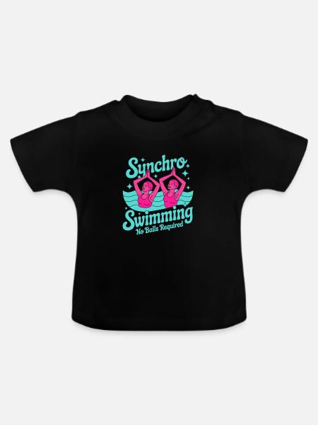 Synchronschwimmen Kunstschwimmen Wassersport - Baby Bio-T-Shirt mit Rundhals - Schwarz