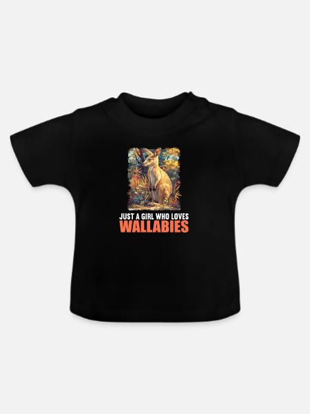 Wallabys Wallaby - Baby Bio-T-Shirt mit Rundhals - Schwarz