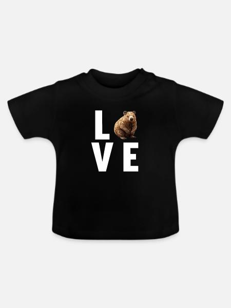 Wombats Wombat - Baby Bio-T-Shirt mit Rundhals - Schwarz