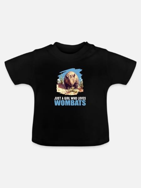 Wombats Wombat - Baby Bio-T-Shirt mit Rundhals - Schwarz