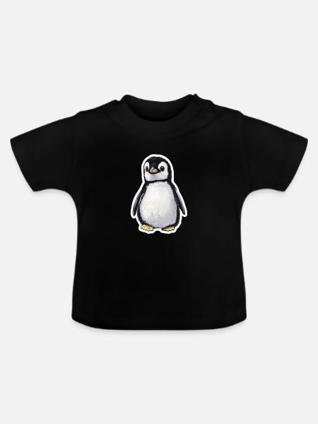 Pinguin - Baby Bio-T-Shirt mit Rundhals - Schwarz