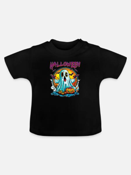 HALLOWEEN - Baby Bio-T-Shirt mit Rundhals - Schwarz