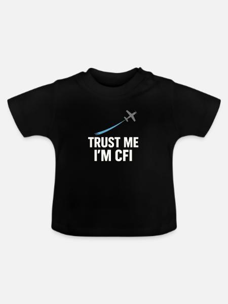 Fluglehrer Cfi Pilot Luftfahrtlehrer - Baby Bio-T-Shirt mit Rundhals - Schwarz