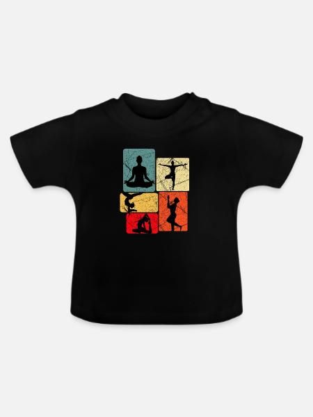 Yoga - Baby Bio-T-Shirt mit Rundhals - Schwarz