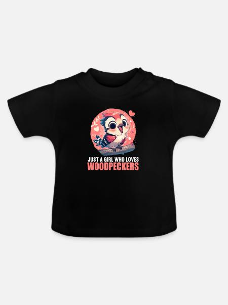 Spechte Specht - Baby Bio-T-Shirt mit Rundhals - Schwarz