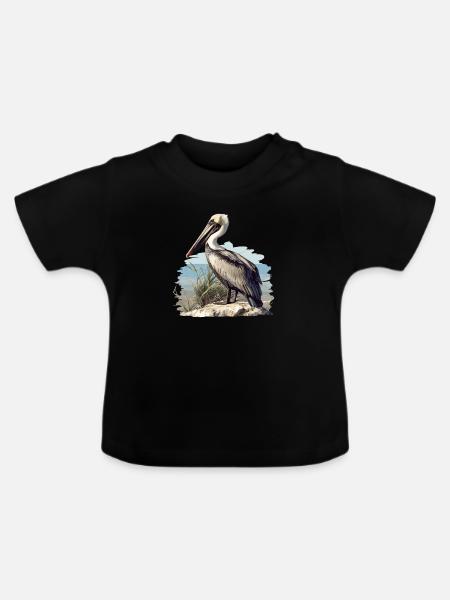 Pelikane Pelikan - Baby Bio-T-Shirt mit Rundhals - Schwarz