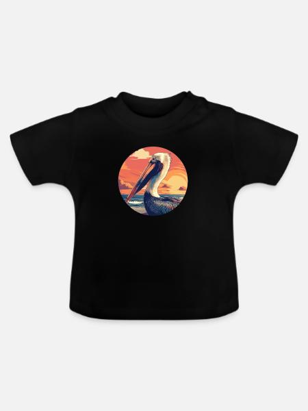 Pelikane Pelikan - Baby Bio-T-Shirt mit Rundhals - Schwarz