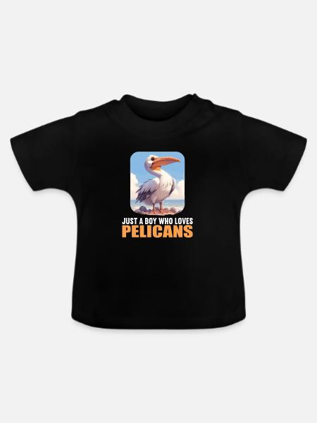 Pelikane Pelikan - Baby Bio-T-Shirt mit Rundhals - Schwarz