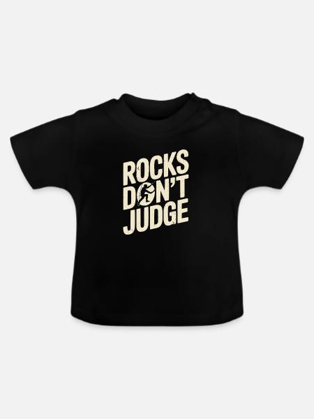 Klettern Bergsteigen Karabiner Bouldern - Baby Bio-T-Shirt mit Rundhals - Schwarz