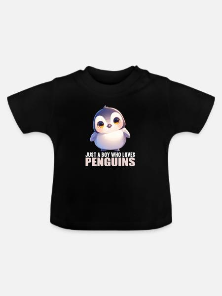 Pinguine Pinguin - Baby Bio-T-Shirt mit Rundhals - Schwarz