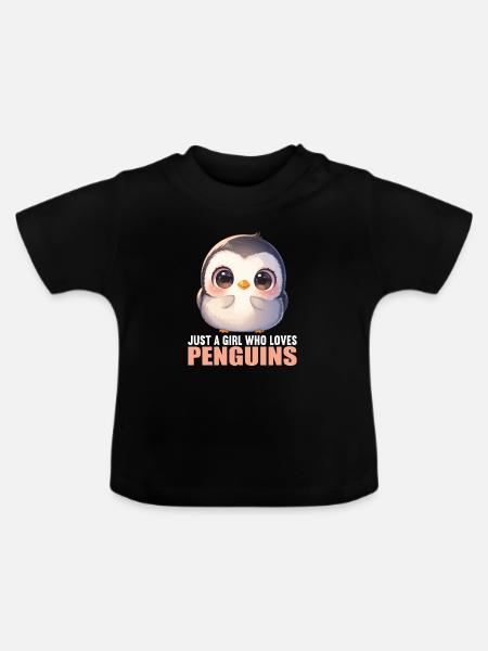 Pinguine Pinguin - Baby Bio-T-Shirt mit Rundhals - Schwarz