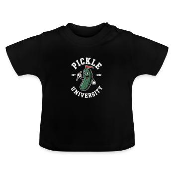 Pickle University Est 1892 Campus Humour - T-shirt bio col rond Bébé - noir - Devant