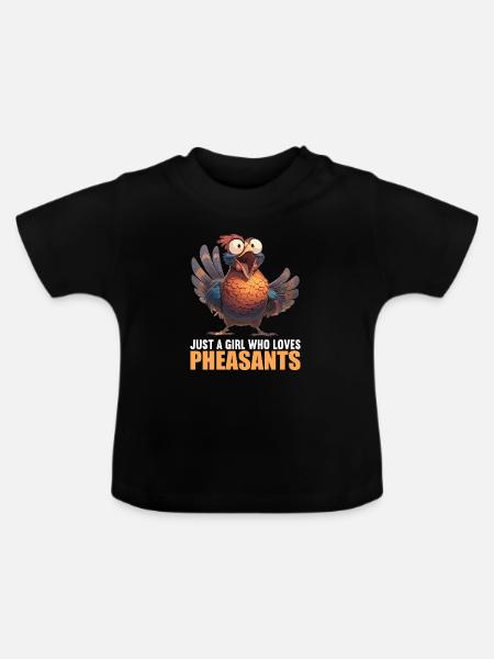 Fasane Fasan - Baby Bio-T-Shirt mit Rundhals - Schwarz