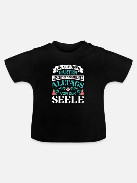 Gartenbau Gärtner Garten Gartenarbeit Sprüche - Baby Bio-T-Shirt mit Rundhals - Schwarz