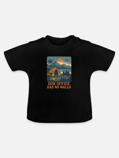 Digitale - Baby Bio-T-Shirt mit Rundhals - Schwarz