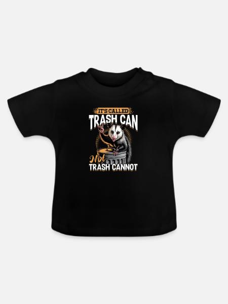 Funny Opossum - Baby Bio-T-Shirt mit Rundhals - Schwarz