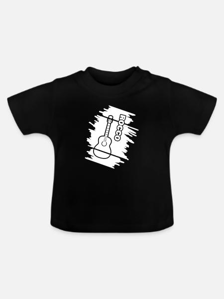 Guitar Rocco - Baby Bio-T-Shirt mit Rundhals - Schwarz