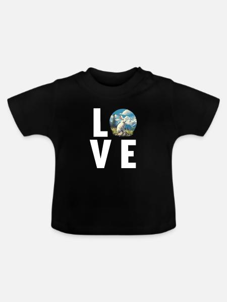 Hasen Hase - Baby Bio-T-Shirt mit Rundhals - Schwarz