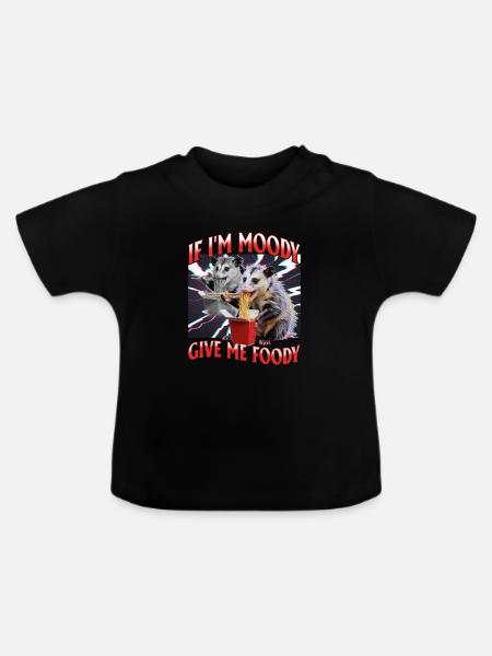 Funny Opossum - Baby Bio-T-Shirt mit Rundhals - Schwarz