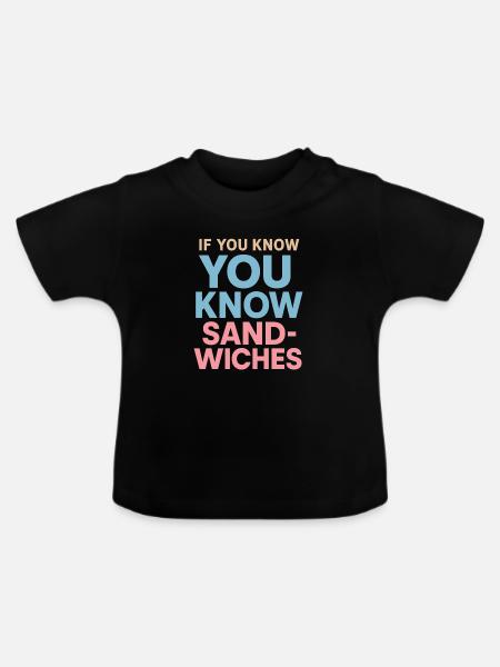 Eis-sandwich-liebhaber Sommerdessert - Baby Bio-T-Shirt mit Rundhals - Schwarz