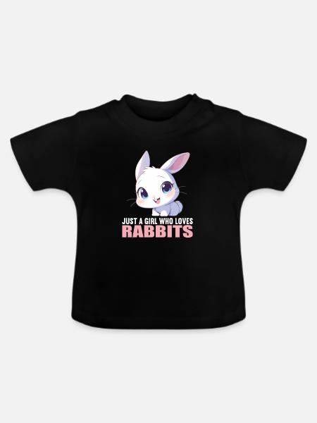 Hasen Hase - Baby Bio-T-Shirt mit Rundhals - Schwarz
