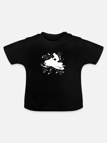 Skidoo Vibrant Schneemobil Abenteuer - Baby Bio-T-Shirt mit Rundhals - Schwarz
