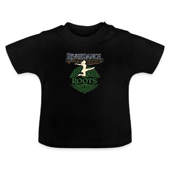 Irish Dance Step-dancing Celtic Fan - Baby Organic T-Shirt with Round Neck - black - Front