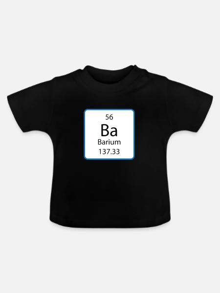 Ba Chemistry Periodic Table - Baby Bio-T-Shirt mit Rundhals - Schwarz