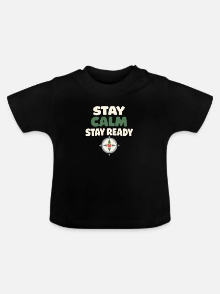 Ruhe Schlägt Panikbereitschaft, Lebensstil, - Baby Bio-T-Shirt mit Rundhals - Schwarz