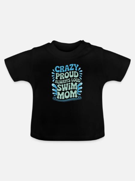 Schwimmen Sprüche Lustiges Schwimmen Geschenk - Baby Bio-T-Shirt mit Rundhals - Schwarz