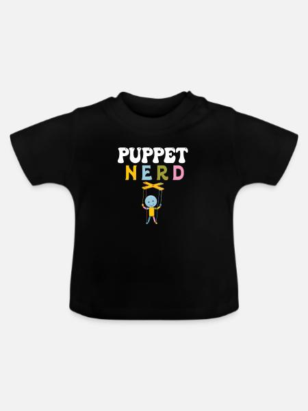 Puppen-Nerd-Marionettenkunst - Baby Bio-T-Shirt mit Rundhals - Schwarz