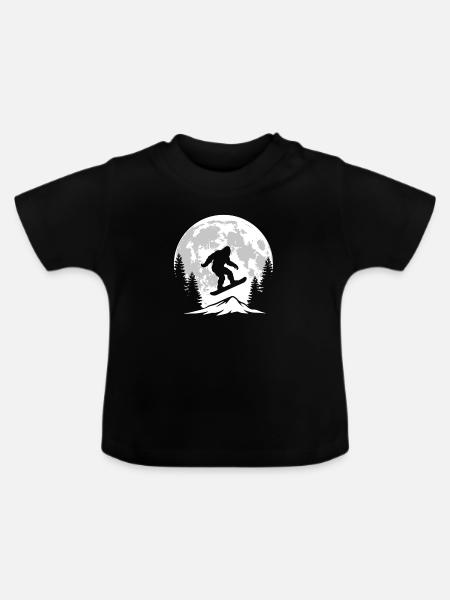 Bigfoot Snowboarding - Baby Bio-T-Shirt mit Rundhals - Schwarz