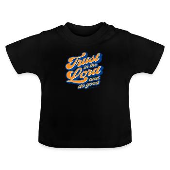Christlicher Jesus-Gott-Anbetung-Glaube religiöse - Baby Bio-T-Shirt mit Rundhals - Schwarz - Vorne