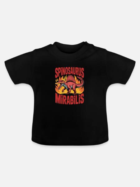 Neue Spinosaurus Mirabilis 2026 Entdeckung - Baby Bio-T-Shirt mit Rundhals - Schwarz