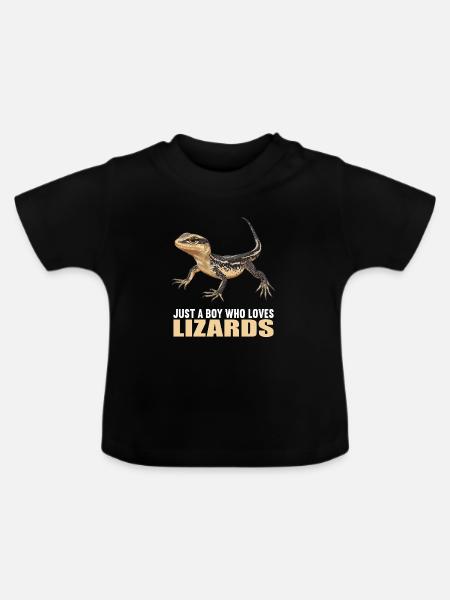 Eidechsen Eidechse - Baby Bio-T-Shirt mit Rundhals - Schwarz