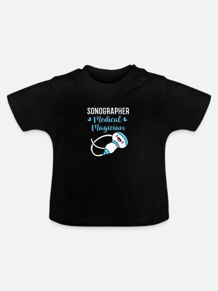 Ultraschall - Baby Bio-T-Shirt mit Rundhals - Schwarz
