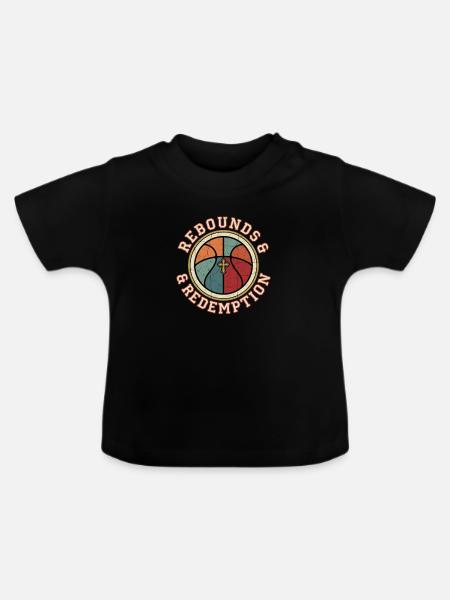 Rebounds And Redemption Christlicher Basketball - Baby Bio-T-Shirt mit Rundhals - Schwarz