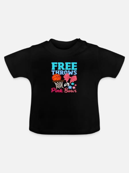 Freiwürfe Oder Schleifen Basketball - Baby Bio-T-Shirt mit Rundhals - Schwarz
