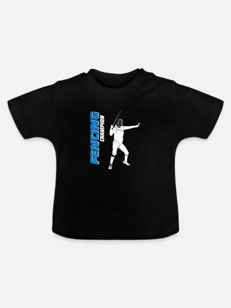 Fencing - Fechten - Fechter - Fechtkampf - Baby Bio-T-Shirt mit Rundhals - Schwarz