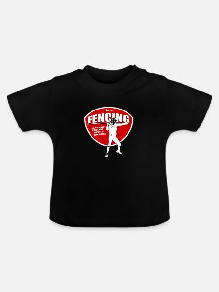 Fencing - Fechten - Fechter - Fechtkampf - Baby Bio-T-Shirt mit Rundhals - Schwarz