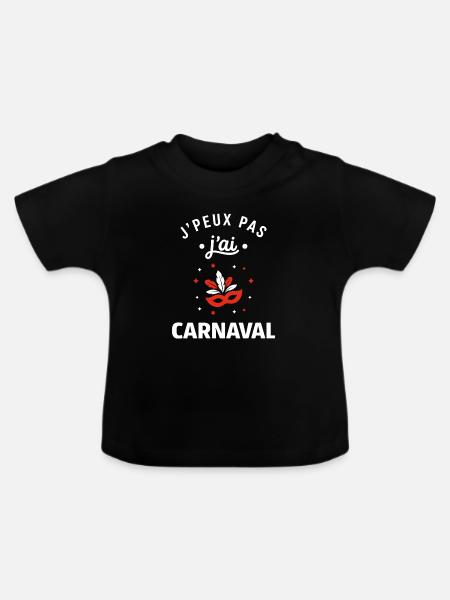 Karneval - Baby Bio-T-Shirt mit Rundhals - Schwarz