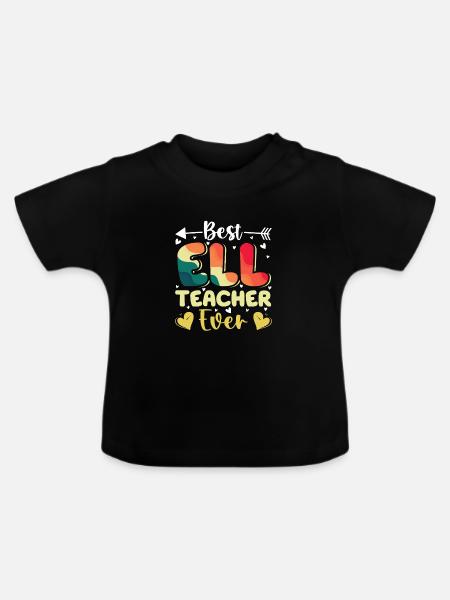 ELL-Lehrer englische Sprache - Baby Bio-T-Shirt mit Rundhals - Schwarz